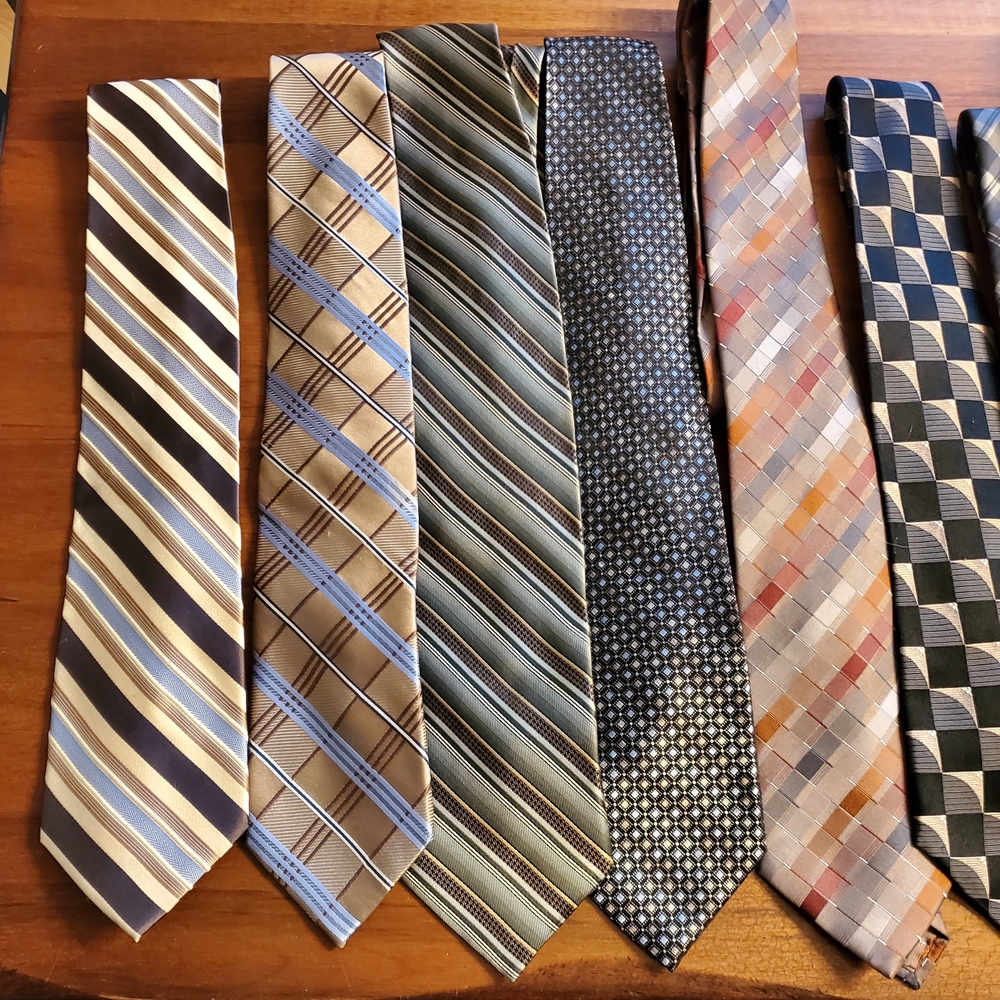 Men's Striped and Patterned Tie Set